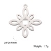 Imagen de 304 Acero Inoxidable Colgantes Charms Multicolor 28mm x 25.5mm, 2 Unidades