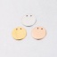 Image de Connecteurs Pendentifs Breloques en 304 Acier Inoxydable Rond Multicolore Brunissant 2 Pcs