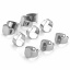Immagine di 304 Acciaio Inossidabile Aperto Regolabile Anello Multicolore Può Essere Incollato 19mm (taglia di US: 9), 5 Pz