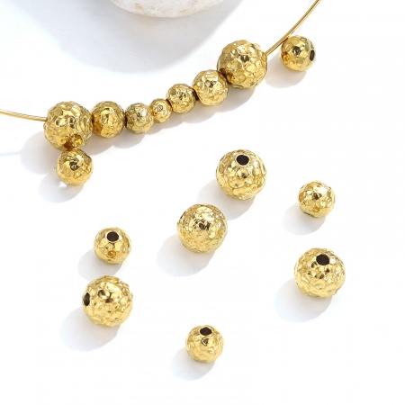 Perles en 304 Acier Inoxydable Multicolore Texture 5 Pcs