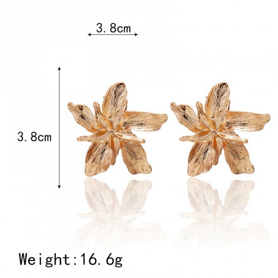 Image de Boucles d'Oreilles Puces Style Bohème Multicolore Papillon Fleurs 1 Paire