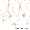 Picture of 304 Stainless Steel Stylish Link Chain Necklace 18K Gold Plated White Heart Imitation Pearl