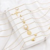 Picture of 304 Stainless Steel Stylish Link Chain Necklace 18K Gold Plated White Heart Imitation Pearl