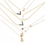 Immagine di 304 Acciaio Inossidabile Elegante Catena Collana 18K Oro Placcato Forma a V 1 Pz