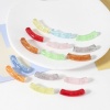Image de Perles pour DIY Fabrication de Bijoux en Acrylique Multicolore Tube Courbé Arc Craqué 3.3cm x 0.8cm, Trou: env. 1.4mm, 20 Pcs