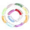 Image de Perles pour DIY Fabrication de Bijoux de Charme en Acrylique Multicolore Transparent Tube Courbé Arc 3.3cm x 0.8cm, Trou: env. 1.4mm, 50 Pcs