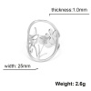 Picture of 304 Stainless Steel Stylish Open Adjustable Rings Multicolor Bird Animal Flower 17.3mm(US Size 7)