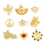 Imagen de Latón Colgantes Charms Chapado en Oro Rojo Caballo Ángel Claro Circón Artificial 1 Unidad