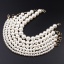 Picture of Acrylic Handbags Purse Replacement Wrist Strap Gold Plated White Imitation Pearl