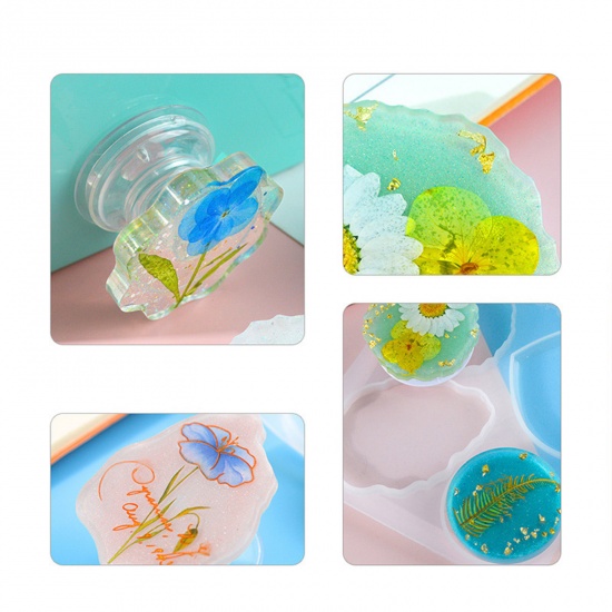 Picture of Silicone Resin Mold For Airbag Cell Phone Foldable Bracket Holder DIY Making White