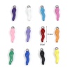Picture of 304 Stainless Steel Charms Silver Tone Multicolor Chili Enamel 17.5mm x 4.5mm