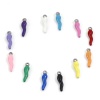Picture of 304 Stainless Steel Charms Silver Tone Multicolor Chili Enamel 17.5mm x 4.5mm