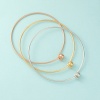Picture of 304 Stainless Steel Expandable Bangles Bracelets Multicolor Ball Can Be Screwed Off 6cm Dia.
