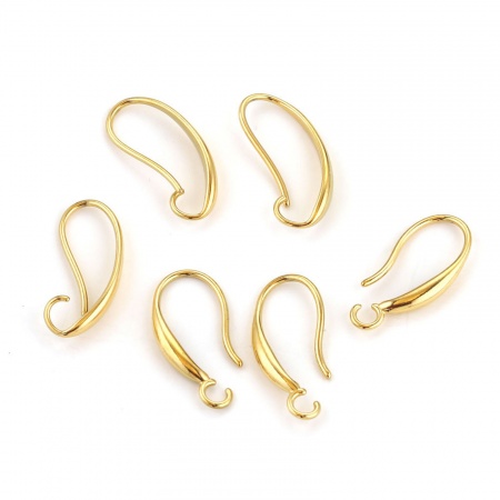 316L Stainless Steel Ear Wire Hooks Earring Multicolor With Loop