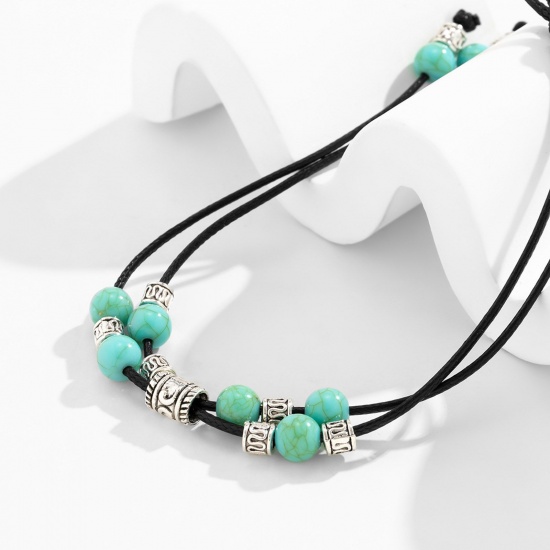 Picture of Resin Boho Chic Bohemia Braided Anklet Imitation Pearl