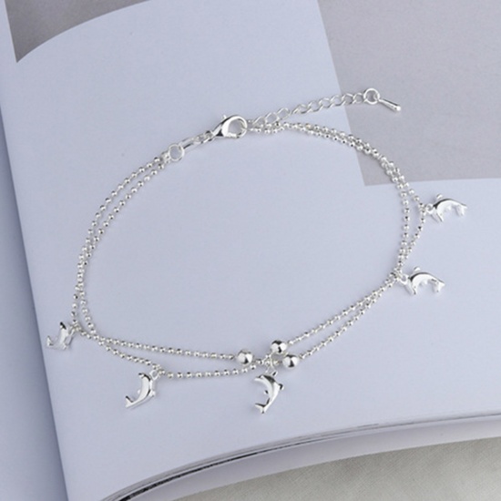 Picture of Brass Retro Anklet Platinum Plated                                                                                                                                                                                                                            