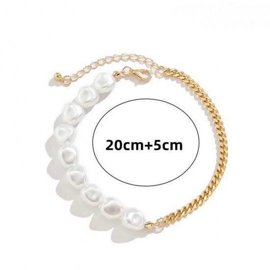 Picture of Resin Stylish Anklet Gold Plated Irregular Imitation Pearl