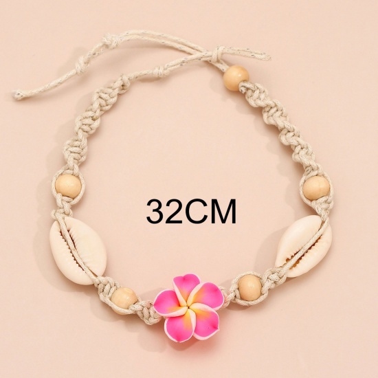 Picture of Shell Boho Chic Bohemia Braided Anklet Multicolor Flower