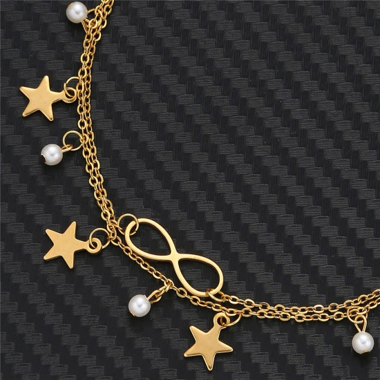 Picture of 304 Stainless Steel Boho Chic Bohemia Rolo Chain Anklet