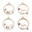 Picture of Zinc Based Alloy Charms Gold Plated White & Brown Cat Animal Enamel