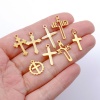 Picture of Eco-friendly 304 Stainless Steel Religious Pendants 18K Gold Plated Cross