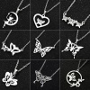 Picture of 304 Stainless Steel Insect Link Cable Chain Necklace Multicolor Butterfly Animal Fairy 45cm(17 6/8") long
