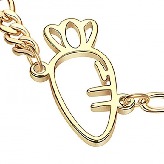 Immagine di 304 Acciaio Inossidabile Pendenti Charms Connettori Carota Multicolore 19mm x 18.5mm, 1 Pz