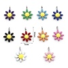 Bild von 304 Edelstahl Flora Kollektion Charms Silberfarbe Blumen Doppelseitige Emaille 10mm x 7mm, 10 Stück
