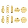 Picture of 304 Stainless Steel Charms Extender Chain Ends For Necklace Bracelet Jewelry Making Geometric 20 PCs