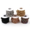 Picture of 1 Roll (Approx 5 M/Roll) Vacuum Plating 304 Stainless Steel Open Link Cable Chain For Handmade DIY Jewelry Making Findings Multicolor 17x7mm