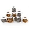 Picture of 1 Roll (Approx 5 M/Roll) Vacuum Plating 304 Stainless Steel Link Chain For Handmade DIY Jewelry Making Findings Multicolor