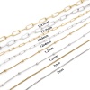 Picture of 1 Roll (Approx 5 M/Roll) Vacuum Plating 304 Stainless Steel Link Chain For Handmade DIY Jewelry Making Findings Multicolor