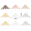 Picture of Brass Filigree Stamping Embellishments Triangle Fleur-De-Lis Multicolor 28mm x 16mm