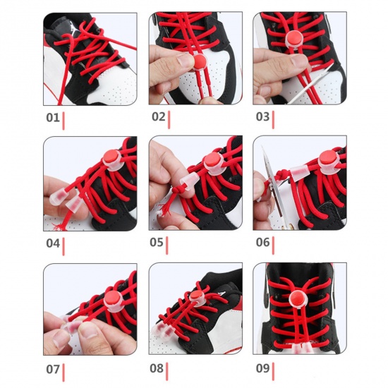 Immagine di Poliestere & Plastica Lacci delle Scarpe Lacci delle Scarpe da Ginnastica Tondo Multicolore 100cm , 1 Serie