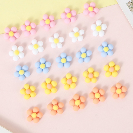 Picture of Resin DIY Handmade Craft Materials Accessories Multicolor Flower 17mm x 17mm