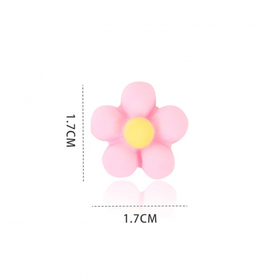 Picture of Resin DIY Handmade Craft Materials Accessories Multicolor Flower 17mm x 17mm