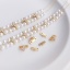 Picture of Brass & Cubic Zirconia Spacer Beads For DIY Bracelet Jewelry Making Findings 14K Real Gold Plated Transparent Clear 2 PCs