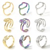 Picture of Eco-friendly 304 Stainless Steel Open Rings Multicolor