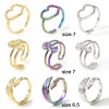 Picture of Eco-friendly 304 Stainless Steel Open Rings Multicolor