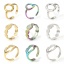 Immagine di Ecologico 304 Acciaio Inossidabile Aperto Anello Multicolore 2 Pz