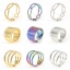 Immagine di Ecologico 304 Acciaio Inossidabile Aperto Anello Multicolore 2 Pz