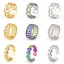 Picture of Eco-friendly 304 Stainless Steel Open Rings Multicolor