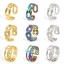 Immagine di Ecologico 304 Acciaio Inossidabile Aperto Anello Multicolore 2 Pz