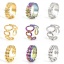 Picture of Eco-friendly 304 Stainless Steel Open Rings Multicolor