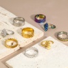 Bild von Umweltfreundlich 304 Edelstahl Offen Ring Bunt 2 Stück