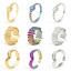 Picture of Eco-friendly 304 Stainless Steel Open Rings Multicolor