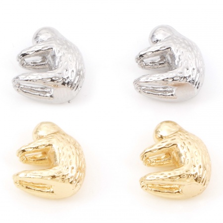 Brass Charms Real Gold Plated Sloths Animal 3D 9mm x 8mm Brass Charms Real Gold Plated Sloths Animal 3D 9mm x 8mm