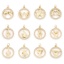 Immagine di Ottone Charms Oro Placcato Oro Placcato Tondo Gesto Micro Spianare Trasparente Cubic Zirconiae 24mm x 18mm, 1 Pz