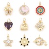 Picture of Brass Charms Gold Plated Gold Plated Pentagram Star Jesus