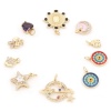 Picture of Brass Charms Gold Plated Gold Plated Pentagram Star Jesus